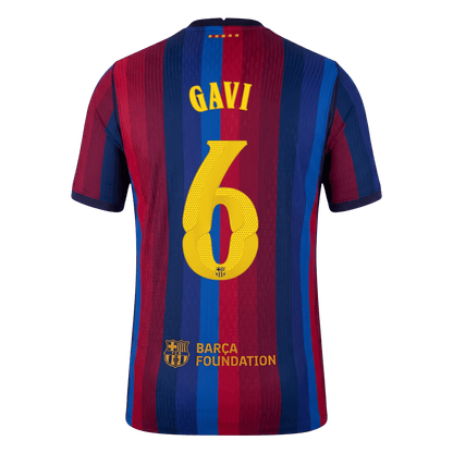 GAVI #6 Barcelona Domicile Maillot 2026/27 Rouge&Bleu Joueur - UCL