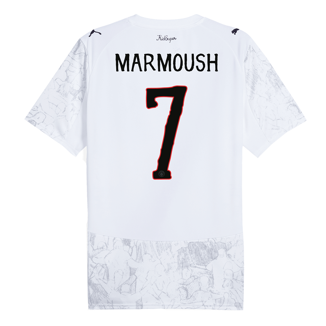 MARMOUSH #7 Manchester City Maillot - Coupe du Monde 2025/26 Blanc