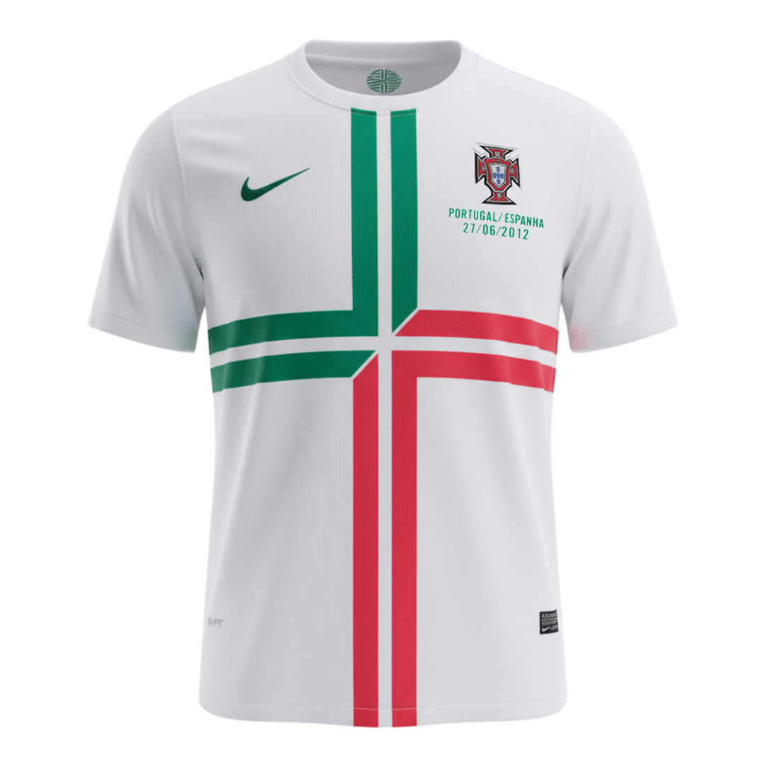 Maillot Rétro Portugal Extérieur 2012 Blanc