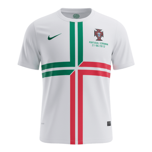 Maillot Rétro Portugal Extérieur 2012 Blanc