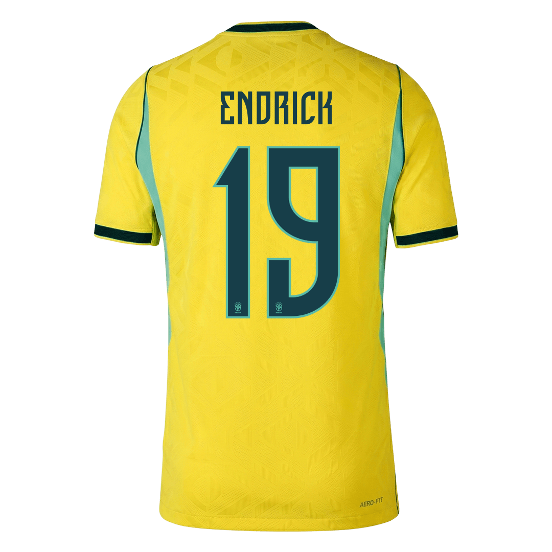 ENDRICK #19 Brazil Home Shirt - 2026 World Cup Yellow Player