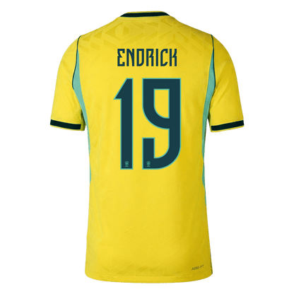 ENDRICK #19 Brazil Home Shirt - 2026 World Cup Yellow Player
