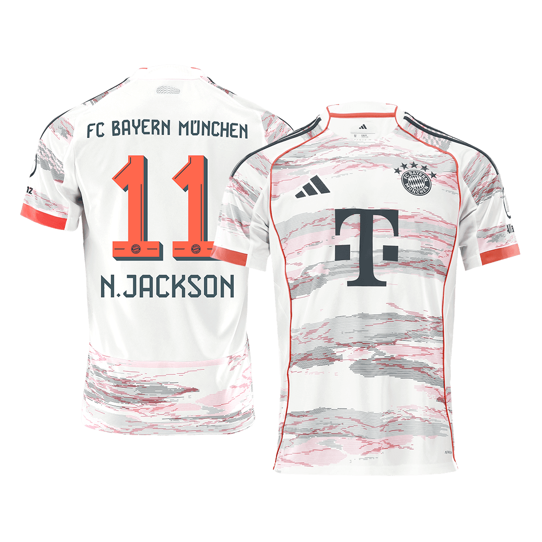 N.JACKSON #11 Bayern Munich Away Jersey 2025/26 White