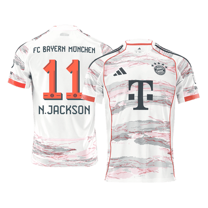 N.JACKSON #11 Bayern Munich Away Jersey 2025/26 White