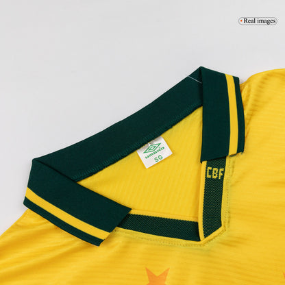 Maillot Rétro Brésil Domicile 1994 Jaune