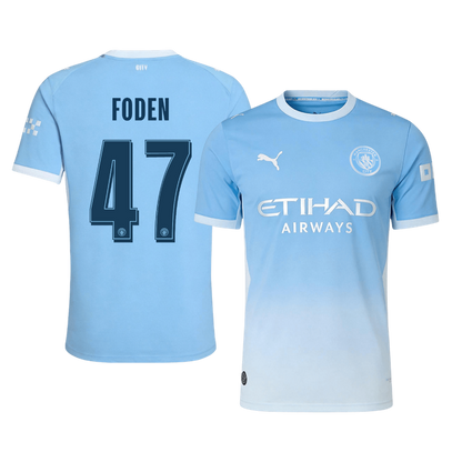 FODEN #47 Manchester City Domicile Maillot 2026/27 Bleu Joueur - UCL