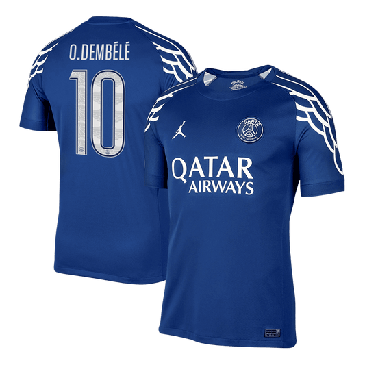 O.DEMBÉLÉ #10 PSG Fourth Away Maillot 2024/25 Bleu marine - UCL