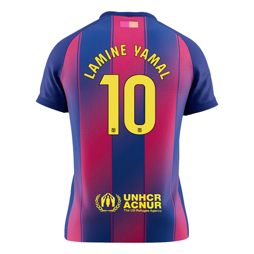 LAMINE YAMAL #10 Barcelona Domicile Maillot 2025/26 Rouge&Bleu - Super
