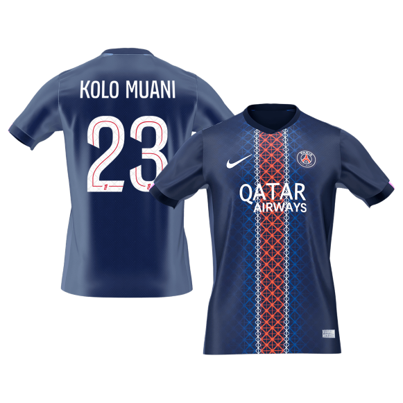 KOLO MUANI #23 PSG Domicile Maillot 2025/26 Bleu marine - Super