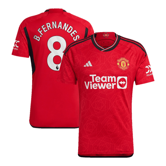 B.FERNANDES #8 Manchester United Domicile Maillot 2023/24 Rouge