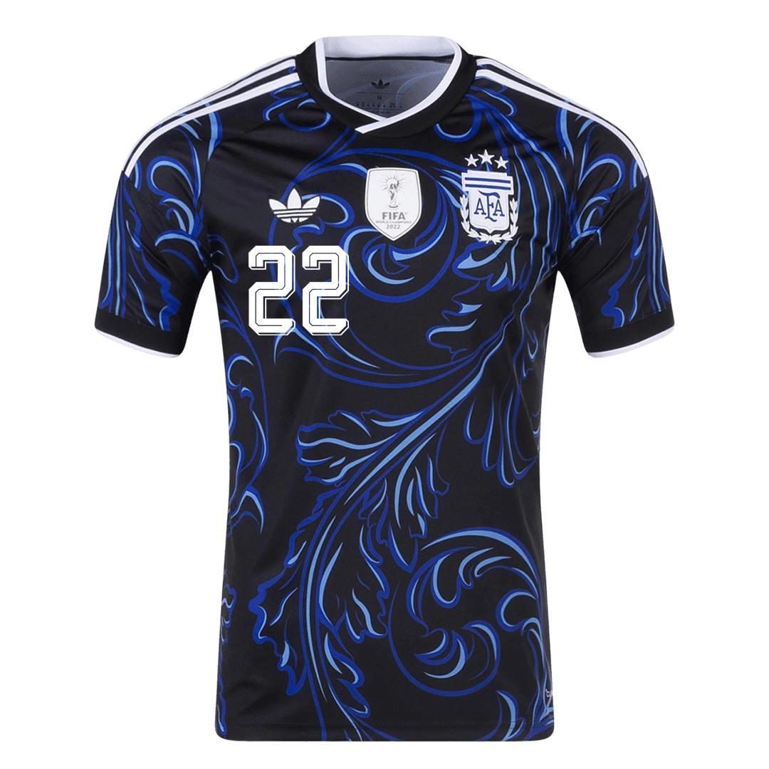 L. MARTINEZ #22 Argentina Away Shirt - World Cup 2026 Black