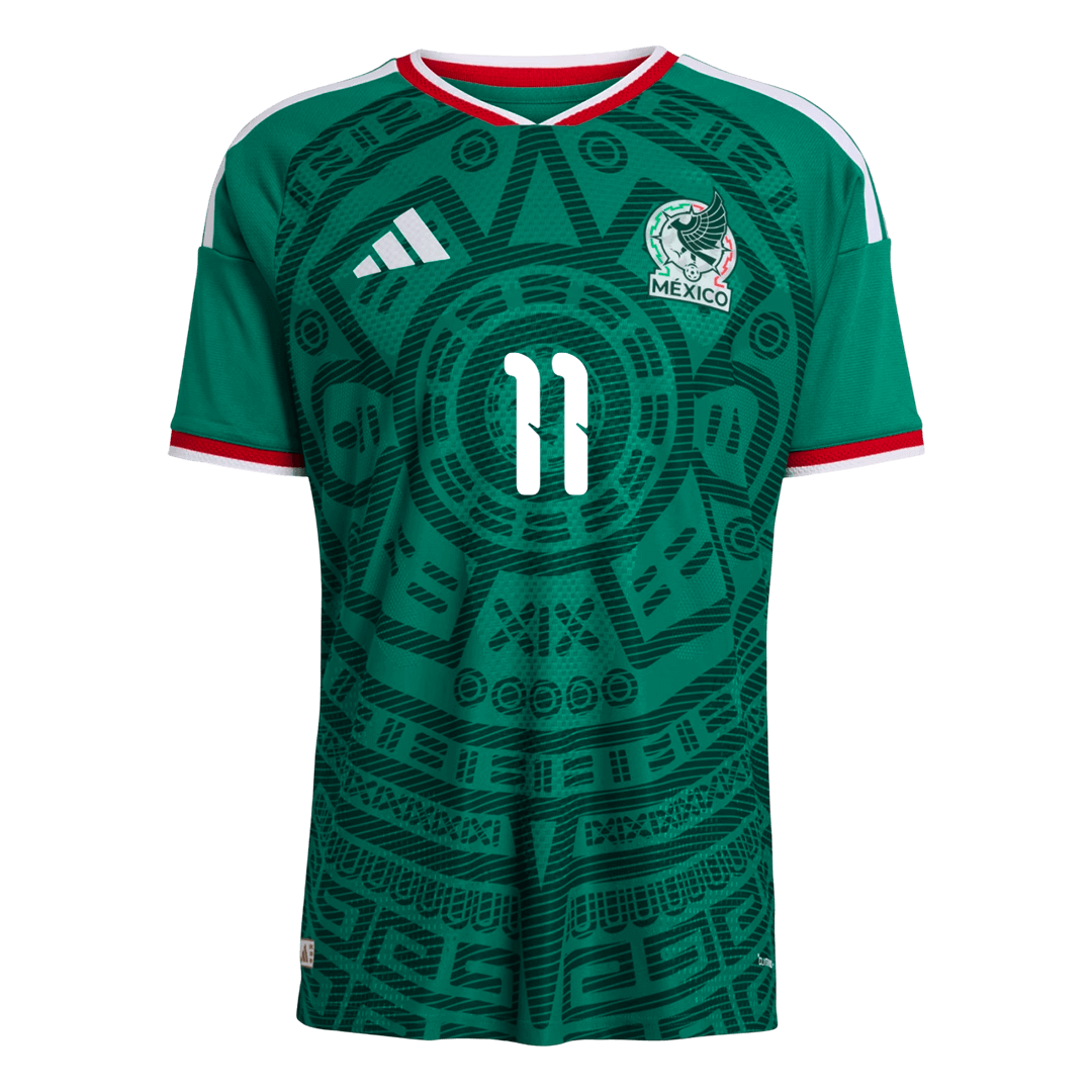 S.GIMENEZ #11 Mexico Home Jersey - 2026 World Cup Green Player