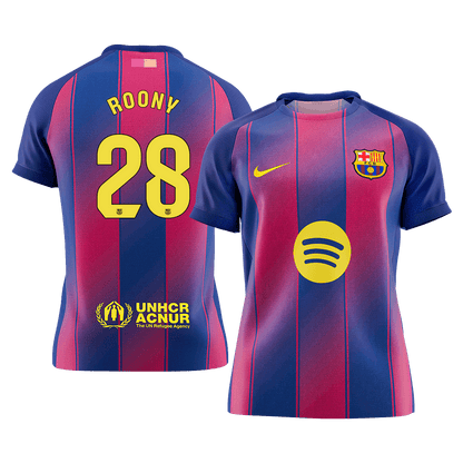 ROONY #28 Barcelona Domicile Maillot 2025/26 Rouge&Bleu - Super