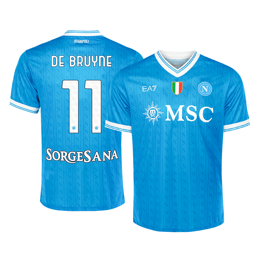 DE BRUYNE #11 Napoli Maillot domicile 2025/26 Bleu