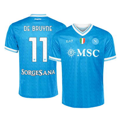 DE BRUYNE #11 Napoli Maillot domicile 2025/26 Bleu