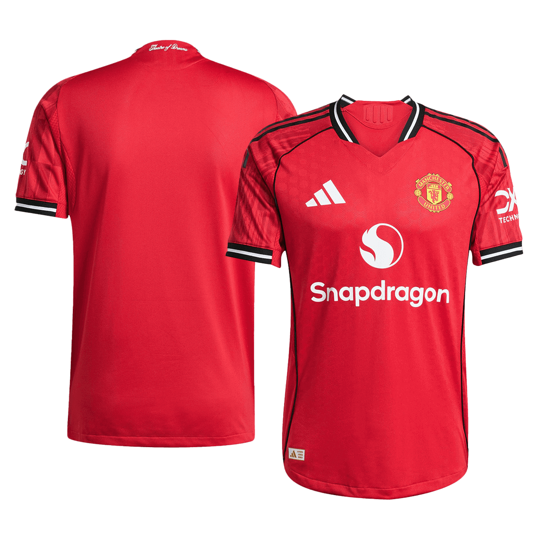 Manchester United Domicile Maillot 2025/26 Rouge Joueur