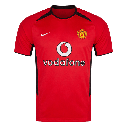 Maillot Rétro Domicile Manchester United 2002/04 Rouge
