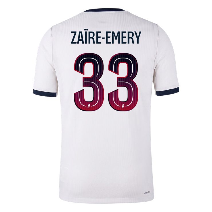 ZAÏRE-EMERY #33 PSG Extérieur Maillot 2026/27 Blanc Joueur