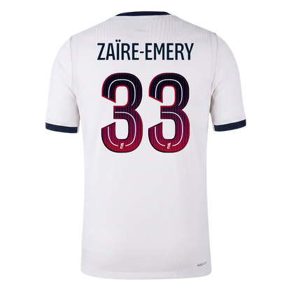 ZAÏRE-EMERY #33 PSG Extérieur Maillot 2026/27 Blanc Joueur
