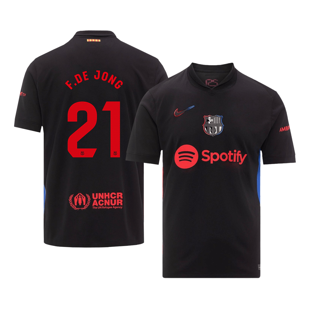 F.DE JONG #21 Barcelone Extérieur Maillot 2024/25 Noir