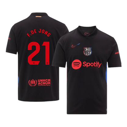 F.DE JONG #21 Barcelone Extérieur Maillot 2024/25 Noir