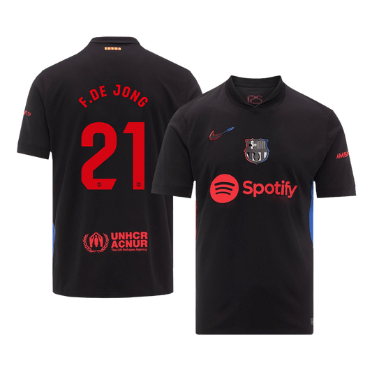 F.DE JONG #21 Barcelone Extérieur Maillot 2024/25 Noir