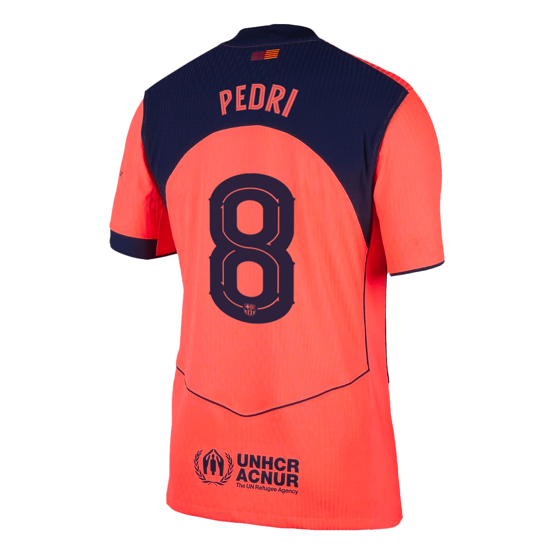 PEDRI #8 Barcelone Troisième Maillot 2025/26 Orange Joueur - UCL