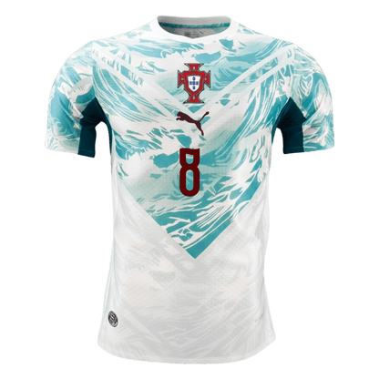 B.FERNANDES #8 Portugal Extérieur Maillot - Coupe du Monde 2026 Blanc&Vert Joueur