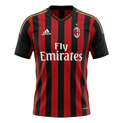 Retro AC Milan Domicile Maillot 2013/14 Rouge&Noir