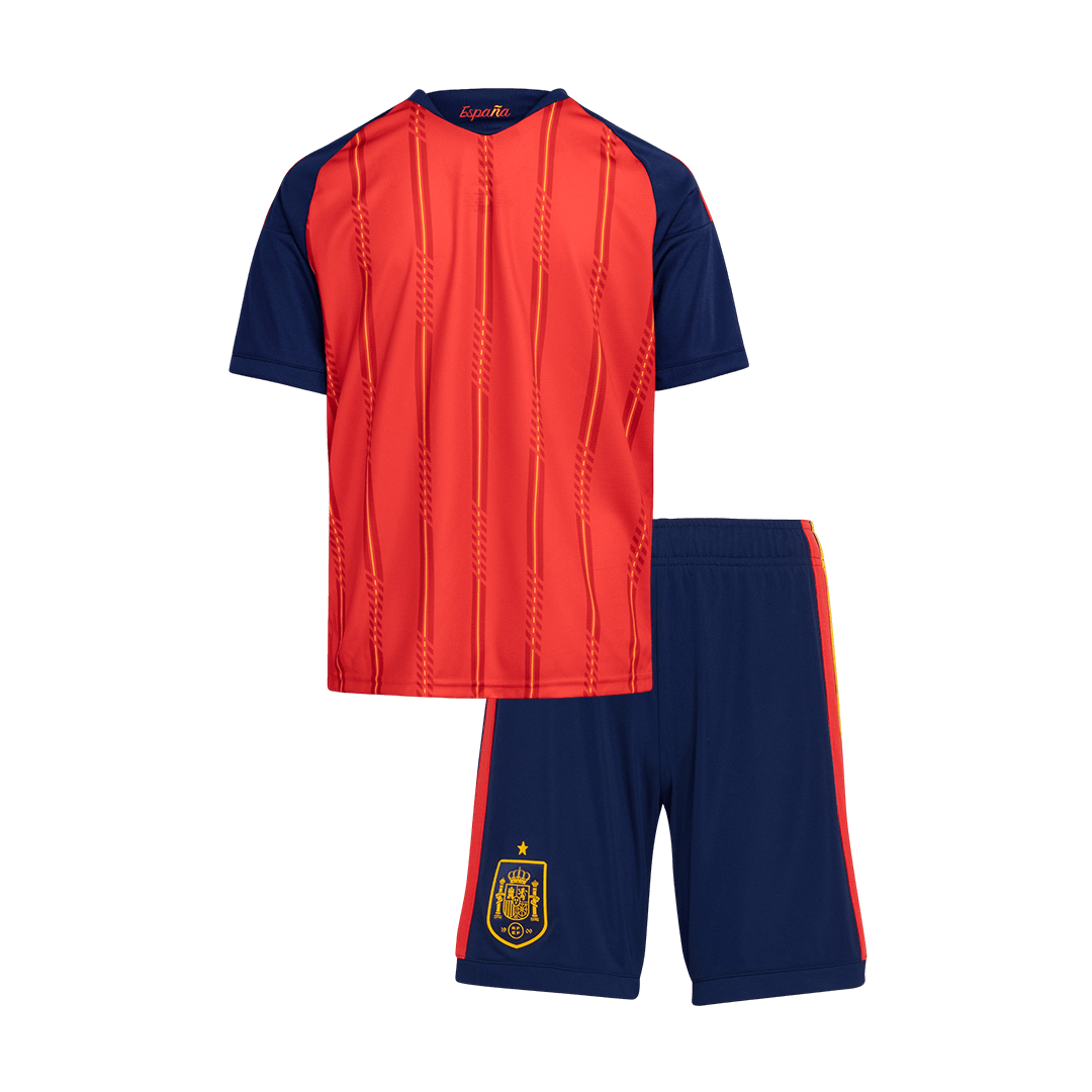 Espagne Domicile Maillot Kit - Coupe du Monde 2026 Enfant Rouge
