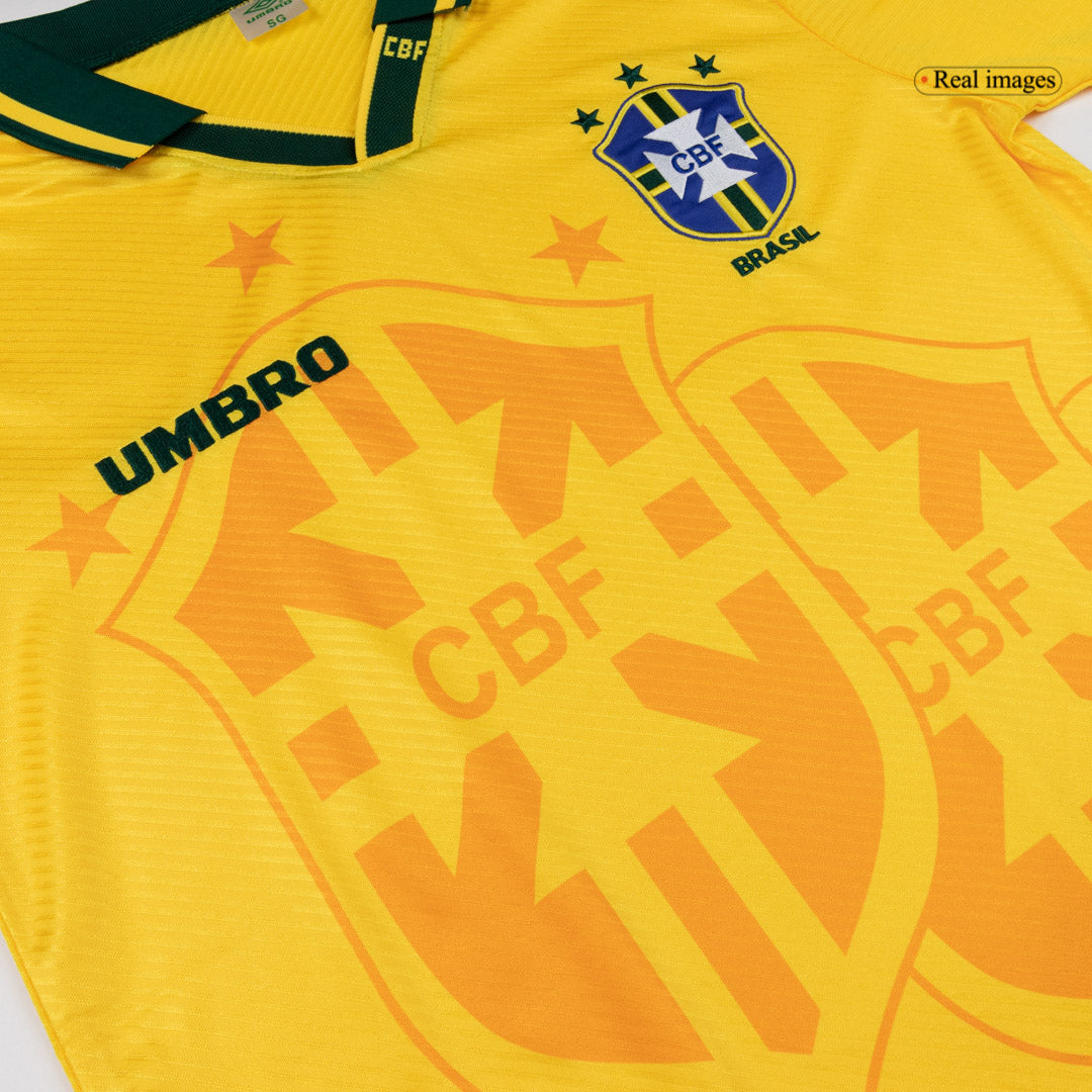 Maillot Rétro Brésil Domicile 1994 Jaune