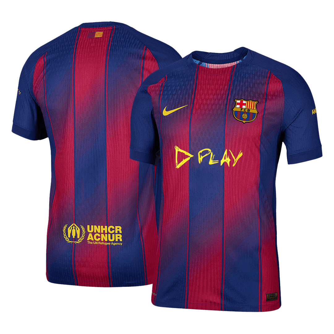 Maillot Domicile Barcelone 2025/26 Rouge et Bleu Joueur