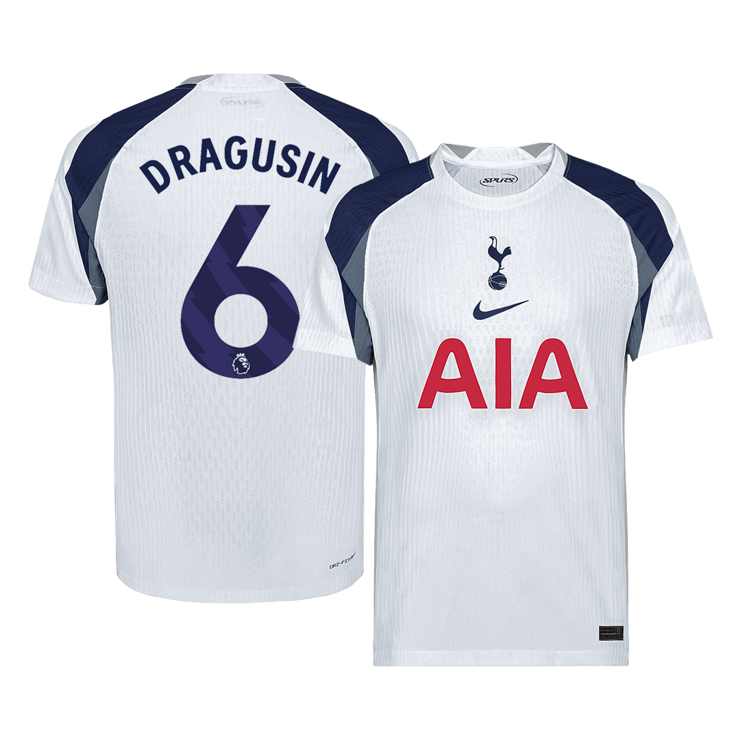 DRAGUSIN #6 Tottenham Hotspur Home Shirt 2025/26 White Player