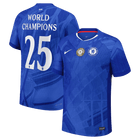 CHAMPIONS DU MONDE #25 Chelsea Maillot Domicile 2025/26 Bleu Joueur