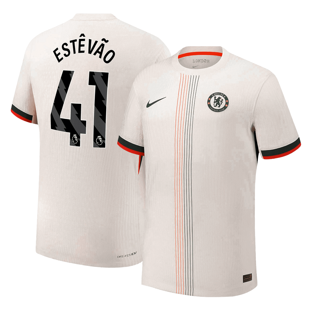 ESTÊVÃO #41 Chelsea Extérieur Maillot 2025/26 Blanc Joueur