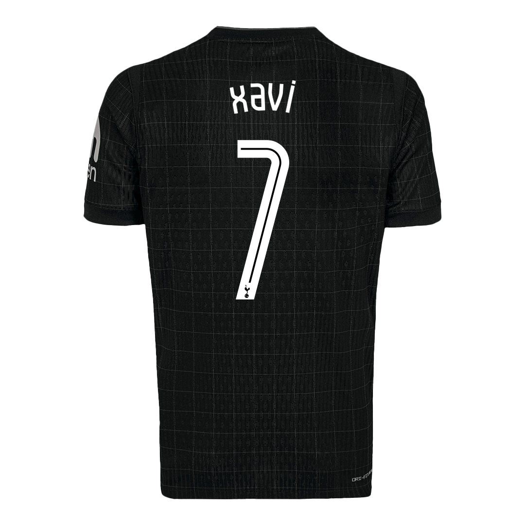 XAVI #7 Tottenham Hotspur Maillot Extérieur 2025/26 Noir - UCL
