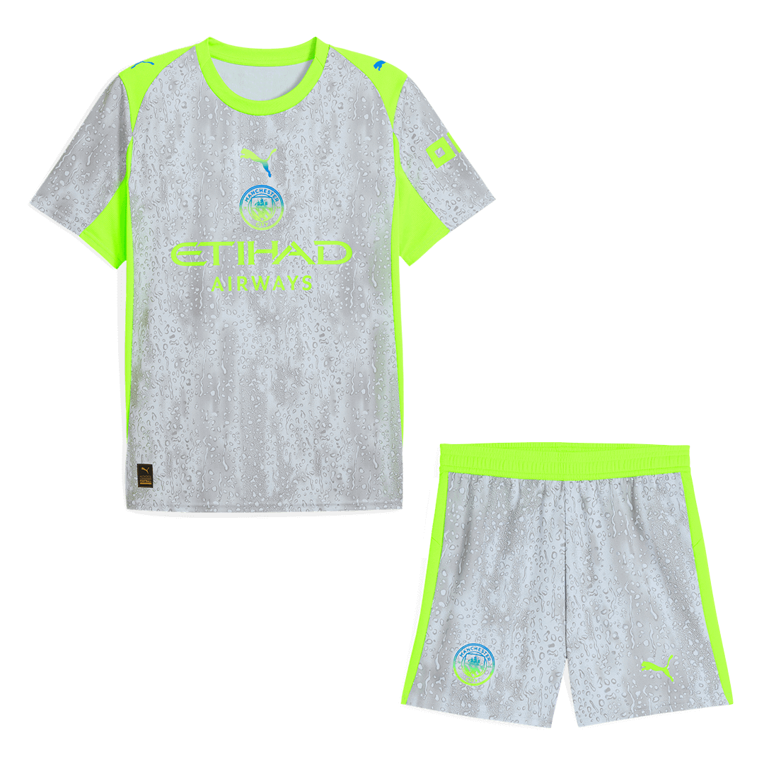 Manchester City Troisième Maillot Kit 2025/26 Gris