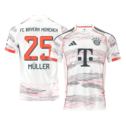 MÜLLER #25 Maillot Extérieur Bayern Munich 2025/26 Blanc