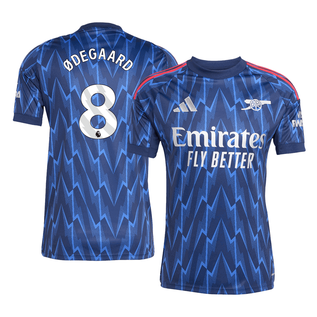 ØDEGAARD #8 Arsenal Extérieur Maillot 2025/26 Bleu
