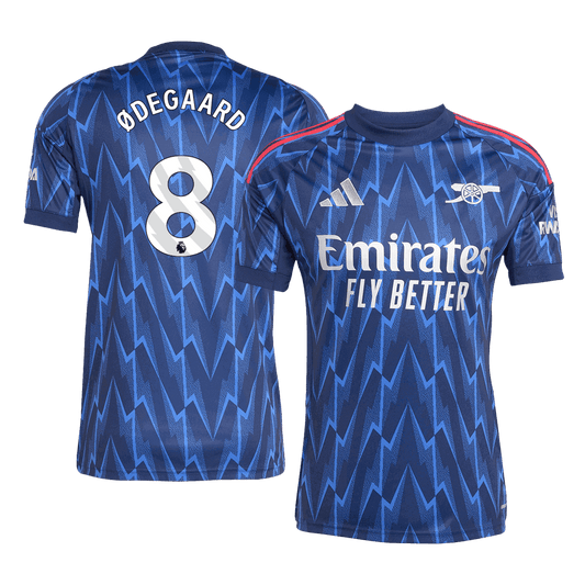 ØDEGAARD #8 Maillot Extérieur Arsenal 2025/26 Bleu