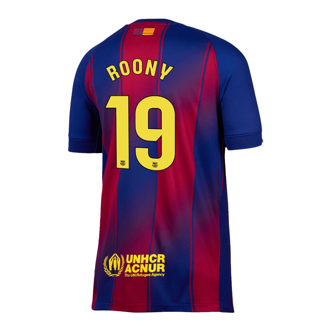ROONY #19 Barcelona Domicile Maillot 2025/26 Rouge&Bleu - Super