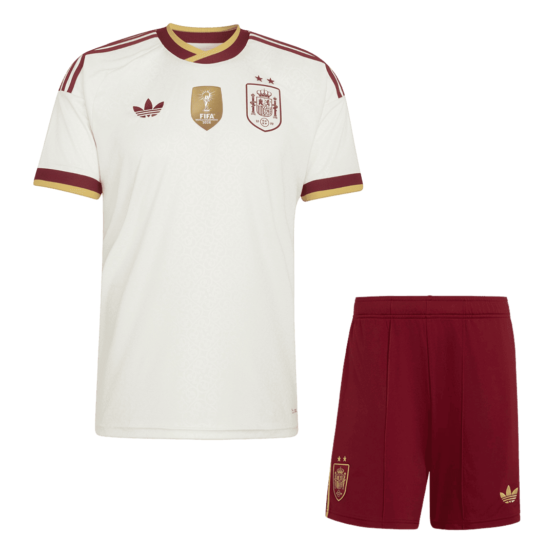 Espagne Extérieur Maillot Kit - Coupe du Monde 2026 Blanc