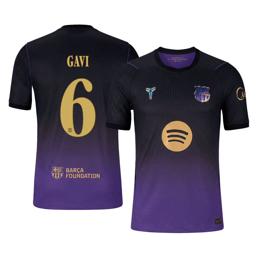 GAVI #6 Barcelona Extérieur Maillot 2026/27 Black/Purple Joueur - UCL