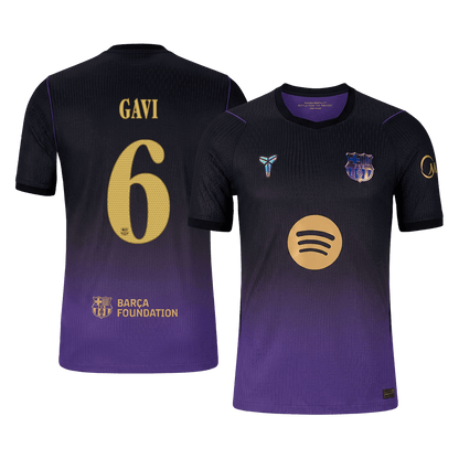 GAVI #6 Barcelona Extérieur Maillot 2026/27 Black/Purple Joueur - UCL