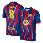 PEDRI #8 Maillot Extérieur Barcelone Quatrième 2025/26 Rouge&Bleu