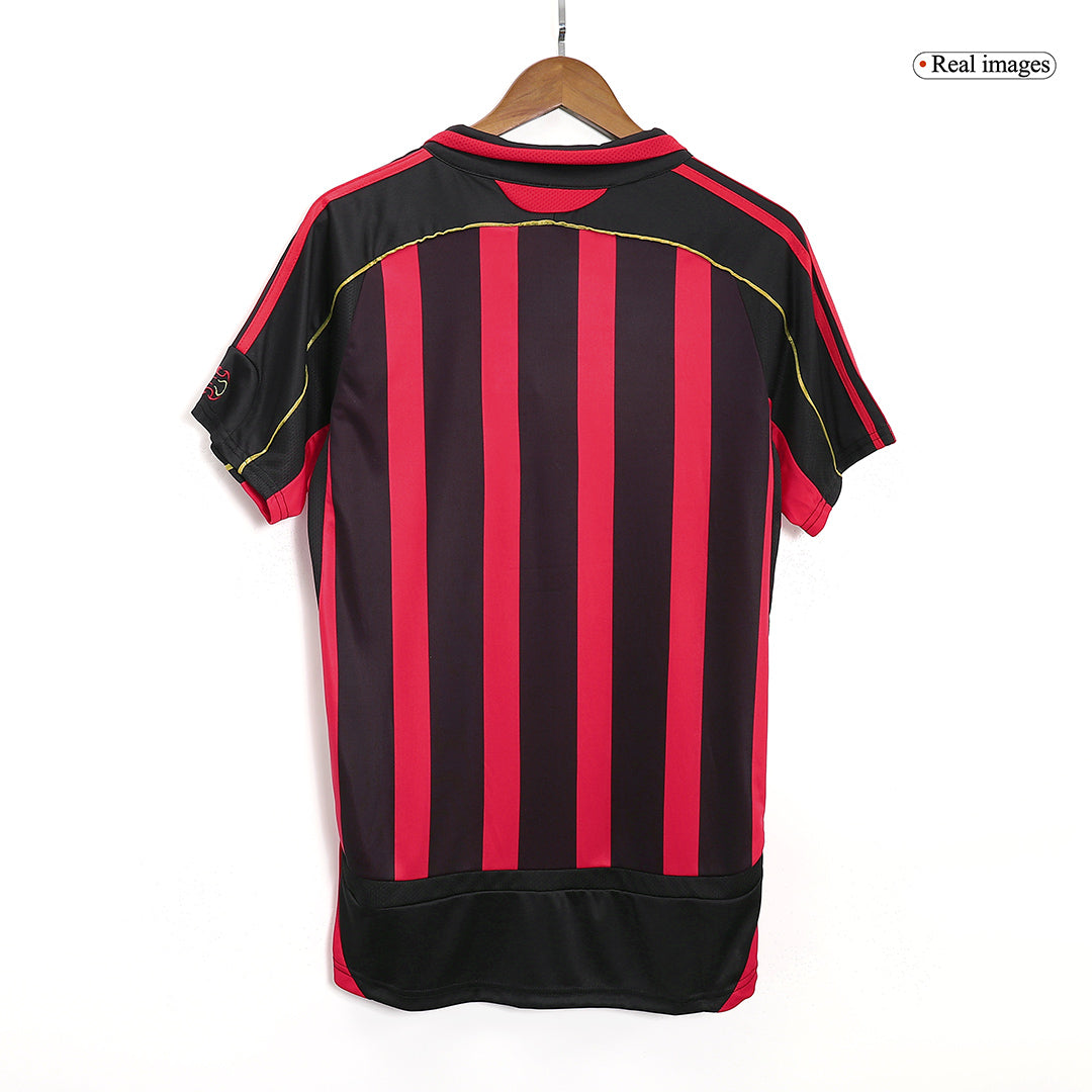 Maillot Rétro AC Milan Domicile 2006/07 Rouge et Noir