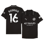 RODRIGO #16 Manchester City Extérieur Maillot 2025/26 Noir Joueur