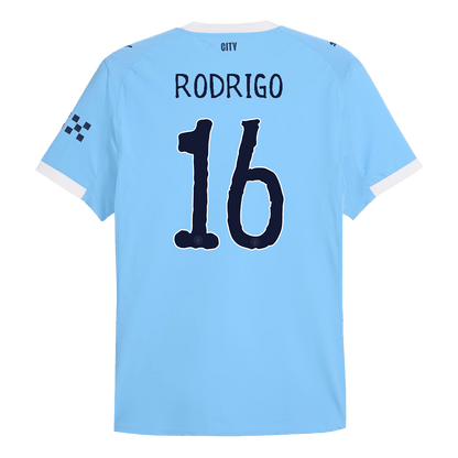 RODRIGO #16 Manchester City Domicile Maillot - Coupe du Monde 2025/26 Bleu Joueur - Club World Cup