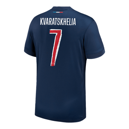 KVARATSKHELIA #7 PSG Home Jersey 2024/25 Navy - UCL