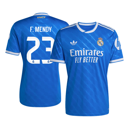 F. MENDY #23 Maillot Third Real Madrid 2025/26 Bleu